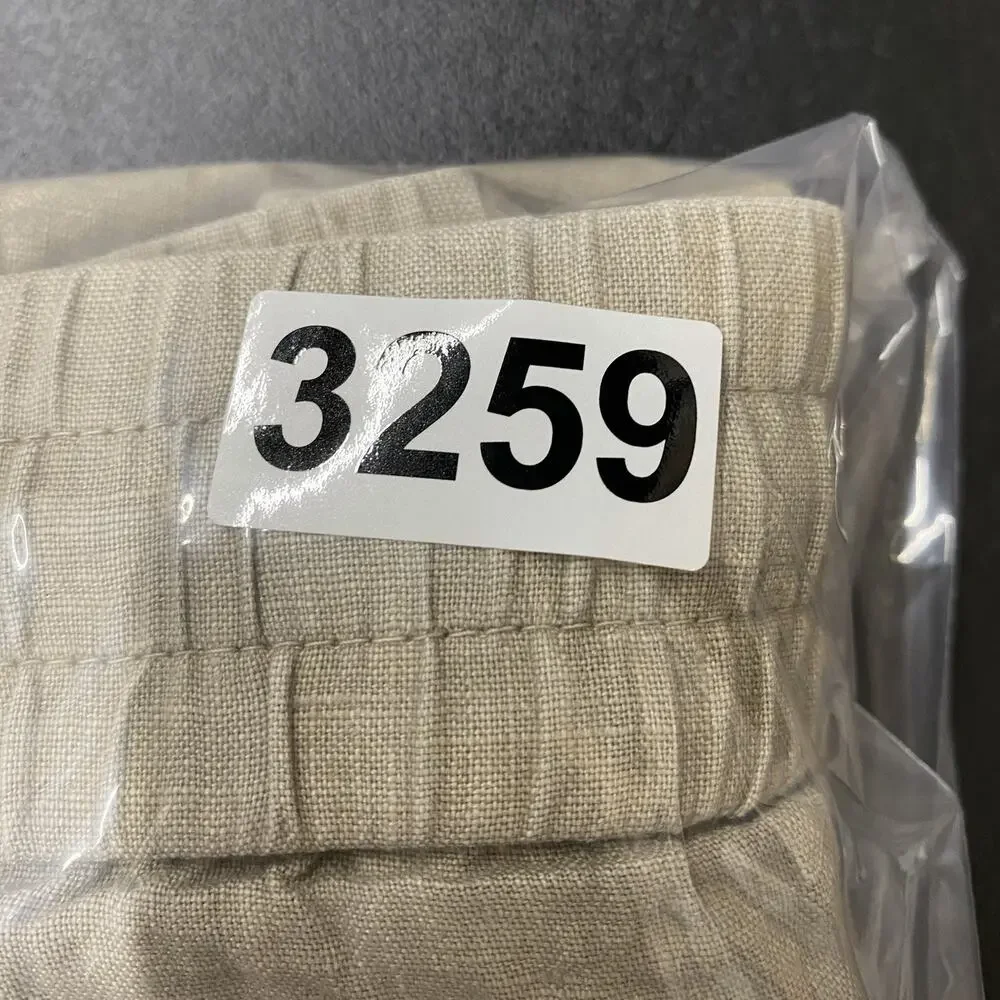 James Perse Men’s 100% Linen Drawstring Shorts Size 3 Beige Coastal Quiet Luxury